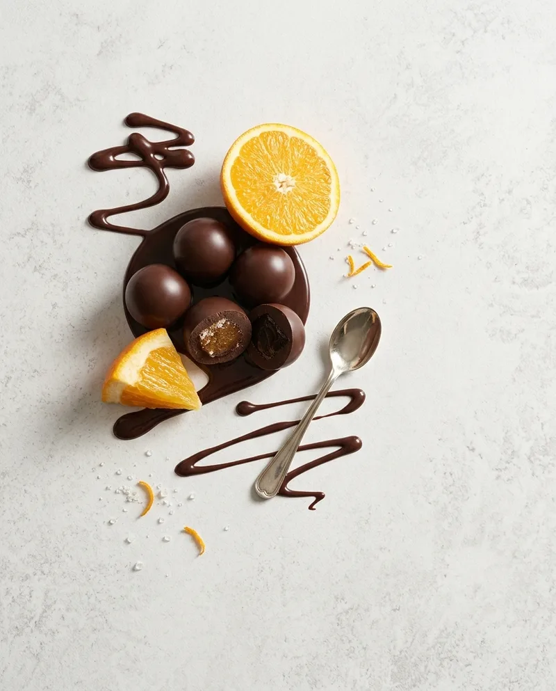Naranjas bañadas en chocolate